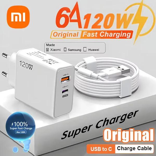 Xiaomi Cargador 120W USB para iPhone y Samsung