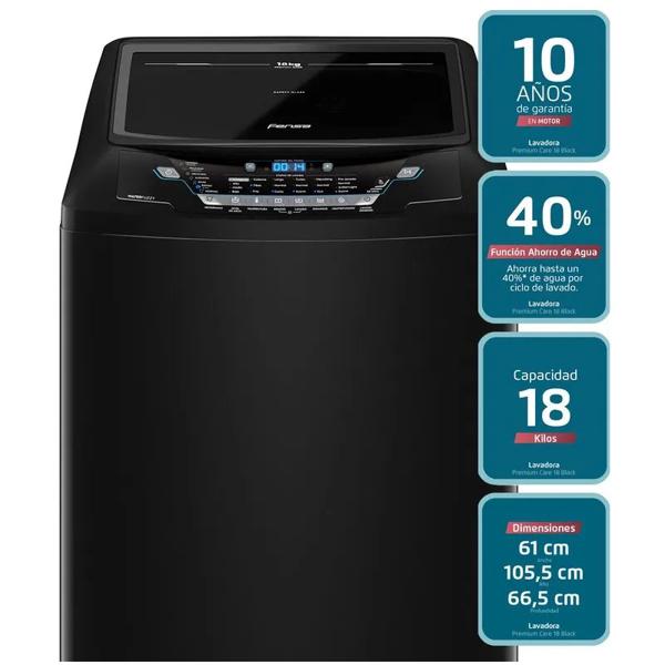 Lavadora Automática 18Kg Carga Superior Ahorro De Agua Premium Care Fensa