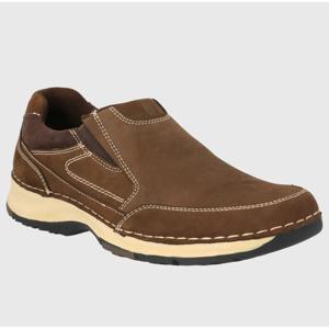 Slip On Cuero Hombre Vigor Café Oscuro Hush Puppies