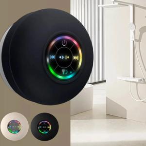 Parlante Bluetooth Ducha Resistente Al Agua Microfono Luz Rgb