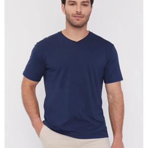 Polera Hombre V-Neck Navy Lisa