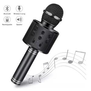 Micrófono Inalámbrico Bluetooth Karaoke Ws-858 Negro