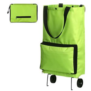 Bolso De Compras Plegable Con Ruedas Verde