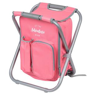 Mochila Cooler Con Silla Rosada Adventure