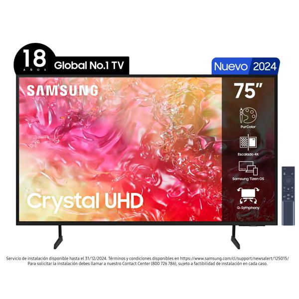 Televisor Crystal Uhd 4K 75" Led Du7000 2024 Smart Tv Samsung