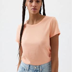 Polera Cuello Redondo Manga Corta Mujer Gap