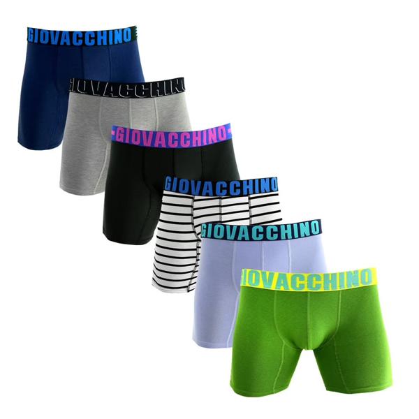 Pack De 6 Boxer Medio Algodón Hombre Talla L Giovacchino