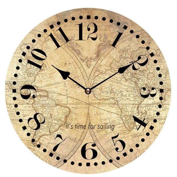 Reloj Mapa Café Diseño 2 Attimo
