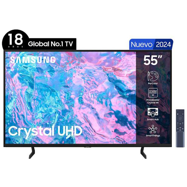 LED 55" Samsung CU7090 Smart TV 4K UHD 2024