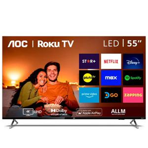 LED Smart TV 55" 4K UHD 55U6125 Roku TV AOC