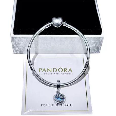 Pulsera Corazón Y Charm Cigueña S925 Original Pandora