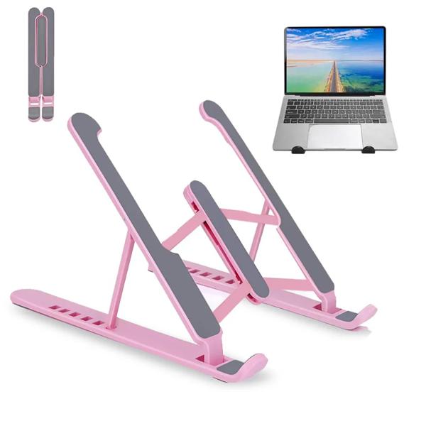 Soporte Plegable Antideslizante Para Laptop Rosa