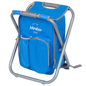 Mochila Cooler Con Silla Camping - Azul