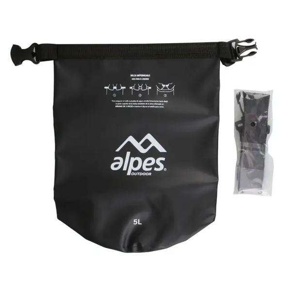 Bolsa Impermeable 5 Litros Negro Alpes