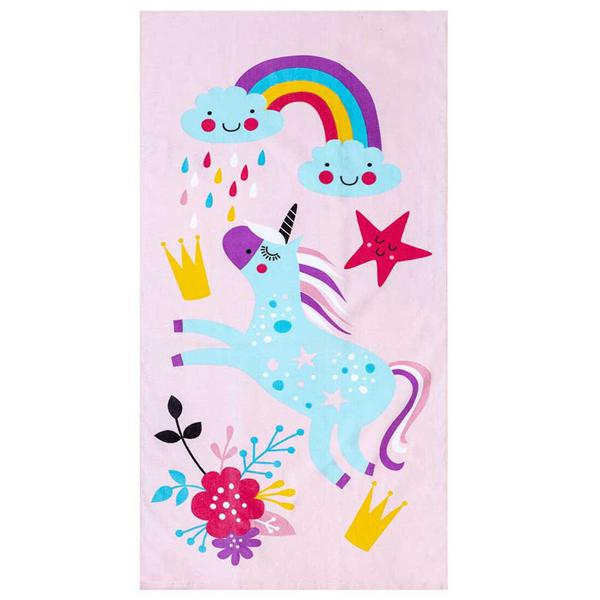 Toalla De Playa Infantil Con Bolso Casanova Kids Unicorn 70 X 140 Cm