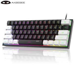 MageGee TS91 60% Teclado Membrana Compacto con Cable 61 Teclas RGB