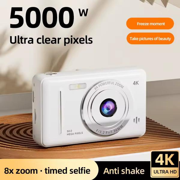 Xiaomi Cámara Digital 4K Retro CCD, 50MP, Dual Flash, Zoom 8X