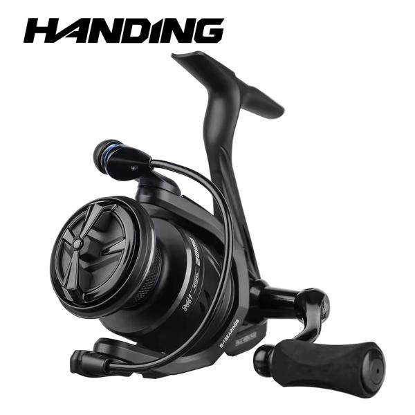 Carrete de Pesca Spinning, 9+1 Rodamientos, Engranajes 5.2:1, HANDING M1