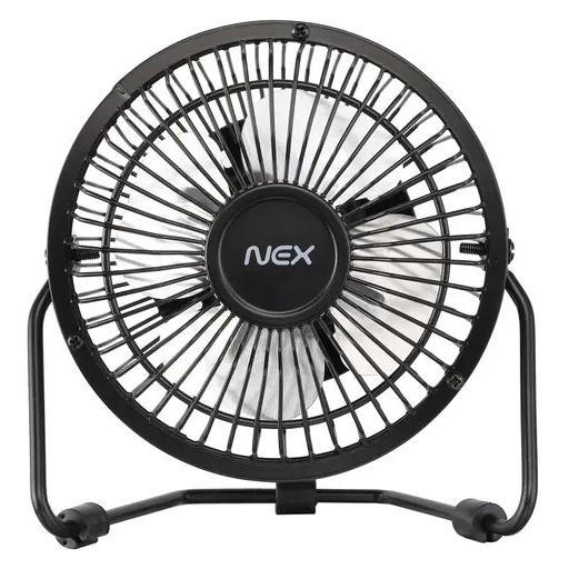 Ventilador Sobremesa USB 4 Aspas Negro Nex