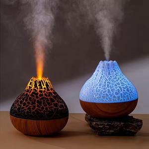 Humidificador de Aire de Volcán 300ml USB con Led 7 Colores