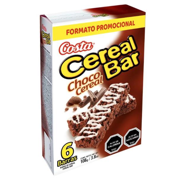 Barra de Cereal Cerealbar Chococereal Pack 6 Un, 18 Gr