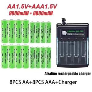 Pack 8 Pilas Recargables 1,5 V AA + 8 Pilas AAA + Cargador USB