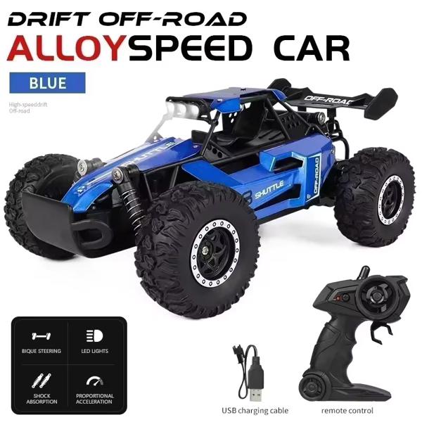 Auto Todoterreno con Suspensión, Control Remoto 2,4 GH, 1:16, Recargable USB