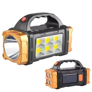 Potente Linterna LED, Recargable Solar y USB, COB para Acampar