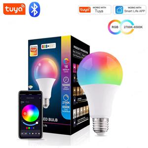 Ampolleta LED inteligente con Bluetooth, AC 85-265V, 15W E27 RGB + CW + WW