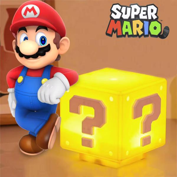 Lámpara LED Signo de Interrogación de Super Mario, USB y AAA