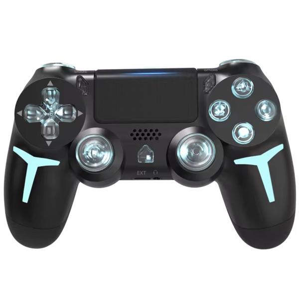 Mando Inalámbrico con Luz RGB para PS4, PS3, PC, Bt, Giroscopio de 6 Ejes, Doble Vibración