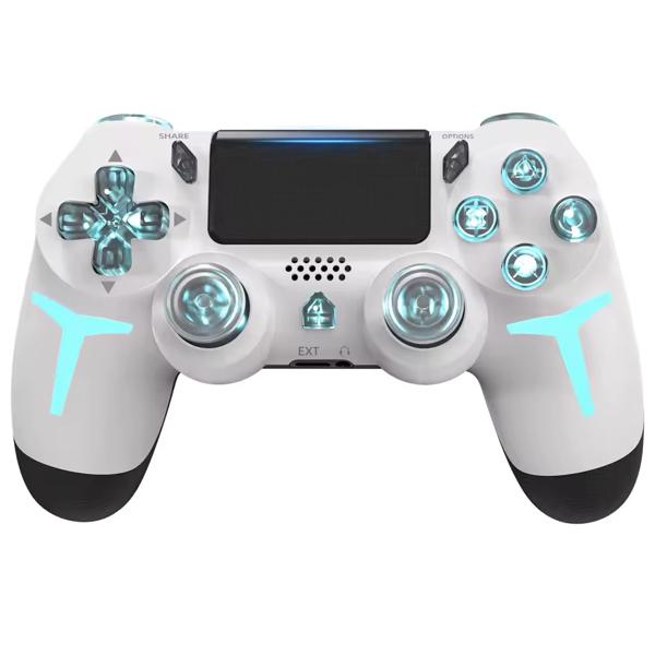 Mando Inalámbrico con Luz RGB para PS4, PS3, PC, Bt, Giroscopio de 6 Ejes, Doble Vibración