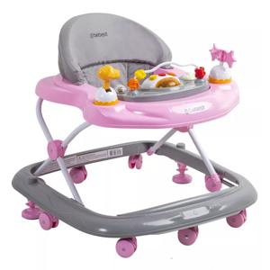 Andador Musical Airbus Gris Rosado Bebsit