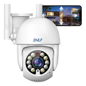 2NLF 3MP Cámara De Seguridad Exterior Wifi ip 360° Impermeable HD Color Blanco