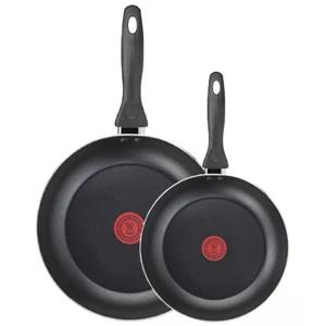 Set De 2 Sartenes Easy Cook Tefal 24 Cm Y 30 Cm Aluminio Color Negro