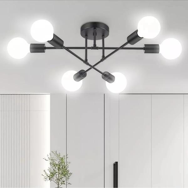 Lámpara De Techo Moderna De 6 Luces Para Dormitorio Diy