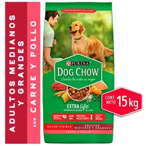 Alimento Perro 15 kg Raza Mediana Grande Dog Chow