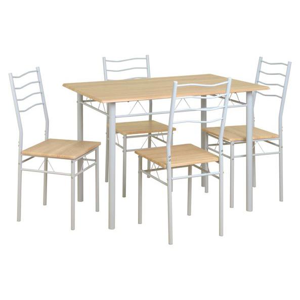 Comedor 4 Sillas Barry Natural/blanco
