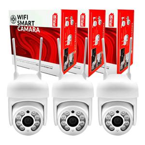 Pack X 3 Cámara Ip Okaeri Wifi Exterior Inalámbrica Hd
