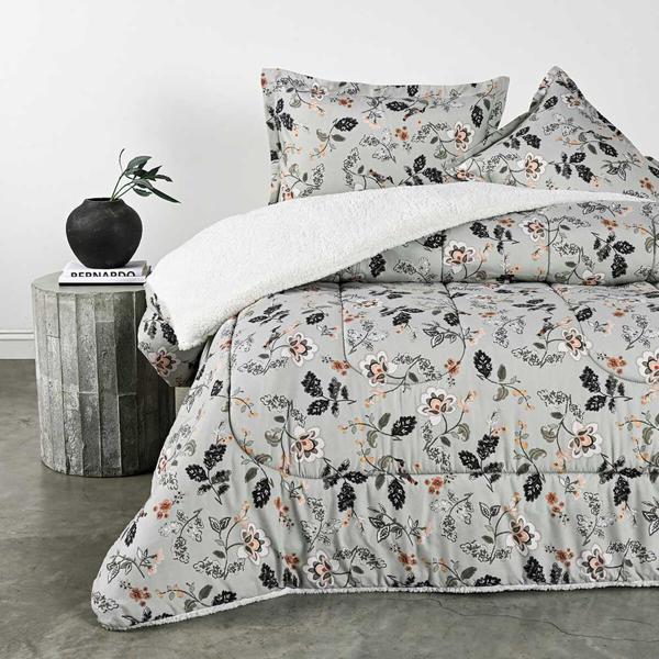 Plumón Elements & Co 2 Plazas Bird Gris