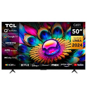 QLED 50" TCL C651 Smart TV 4K, Sonido Onkyo, Google TV