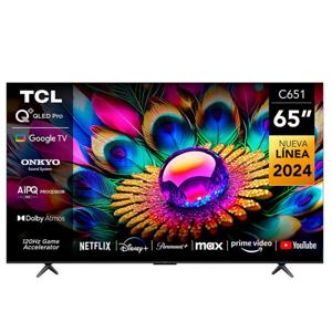 QLED 65" TCL C651 Smart TV 4K, Sonido Onkyo, Acelerador 120Hz
