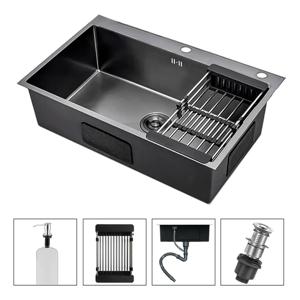 Lavaplatos Handsink Sobrecubierta Acero 55x45cm + Accesorios