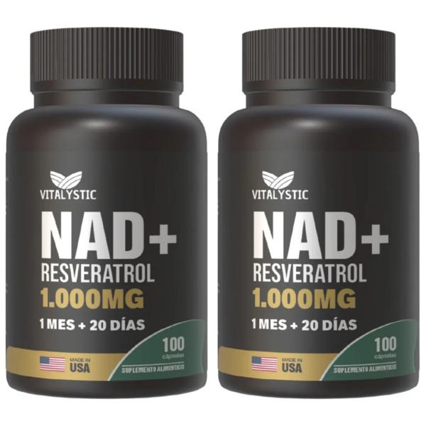 Pack X2 Nad + Nicotinamide Resveratrol Premium 1000mg 200Cp