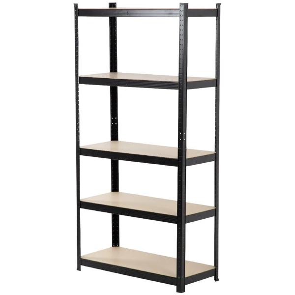Estante Organizador 5 Niveles Madera 180x90cm Negro Kingshouse