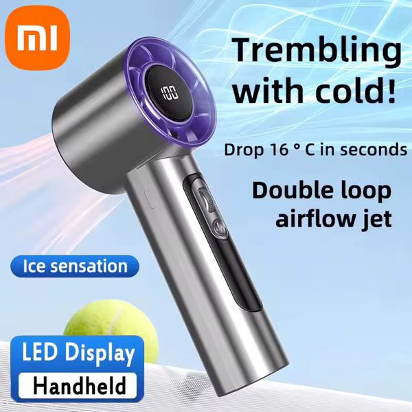 Xiaomi Ventilador Portátil, 100 Velocidades de Viento, Carga USB