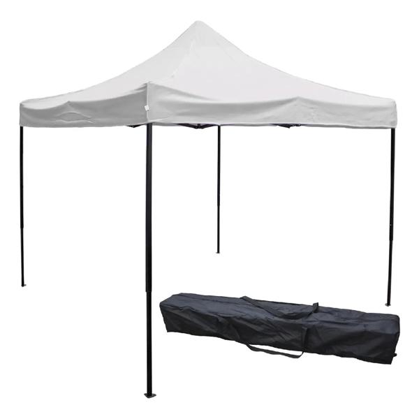 Toldo Carpa Impermeable Plegable Acero 2x2m Blanco + Bolsa