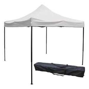 Toldo Carpa Impermeable Plegable Acero 2x2m Blanco + Bolsa