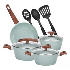 Bateria De Cocina 10 Piezas Antiadherente Aluminio Granito Menaje Chef Choice