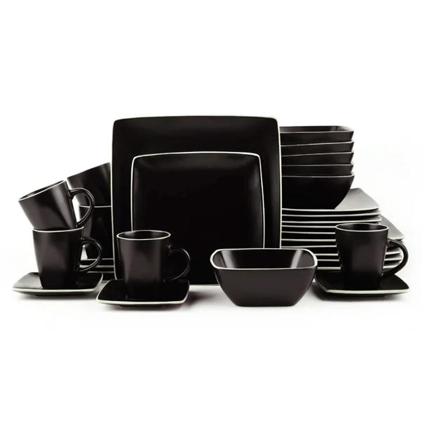 Juego Vajilla Ripley Home Cuadrado Comida 30 Piezas